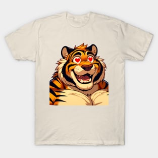 Lovestruck Tiger Cute Anthro Furry Art T-Shirt